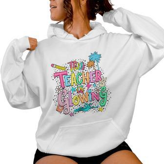 This Teacher Is Glowing Hello Summer End Of School Women Hoodie - Thegiftio UK
