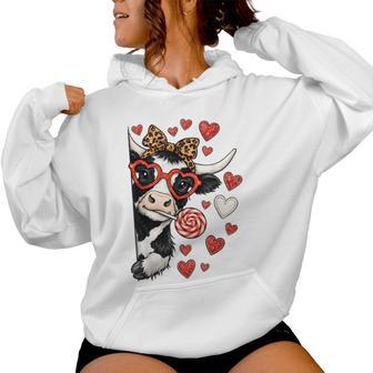 Vache Deaint-Valentin Pour S Et Filles -Ache De Ferme Amusante Pour Laaint-Valentin Sweat à capuche femme - Cadeauxyz