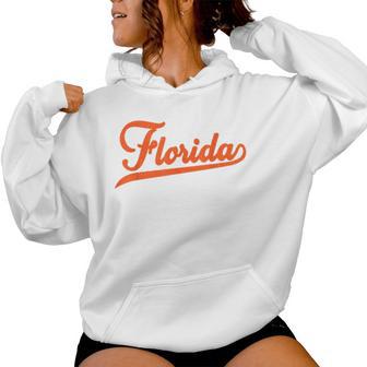 Vintage Florida Florida Throwback Blue Fl Women Hoodie | Mazezy