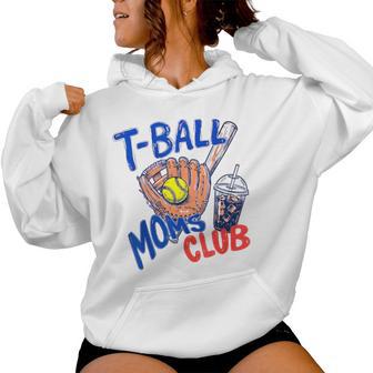 Vintage Tball Mom Softball T-Ball Mama Mom Life Women Hoodie - Thegiftio UK