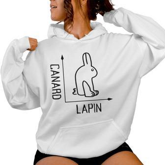 Wittgenstein Rabbit Duck Philosopher レディースパーカー - Kawaiitshirt