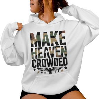 Youth Make Heaven Crowded Camouflage Jesus Camo Christian Women Hoodie - Thegiftio UK