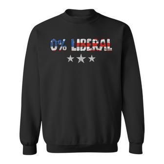 0 Liberal Zero Percent Liberalism Sweatshirt - Thegiftio UK