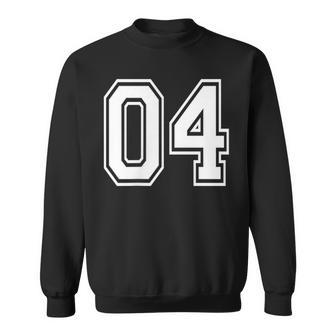 04番のスポーツチームスタイル。ホワイト。 スウェットシャツ - Kawaiitshirt
