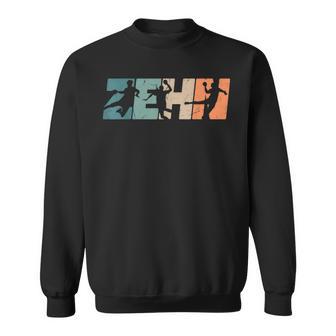 10 Geburtstag Retro Handball Fanpieler 10 Jahre Junge Sweatshirt - Seseable