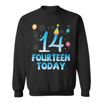 14歳今日私にお誕生日おめでとう彼彼女の息子娘 スウェットシャツ - Kawaiitshirt