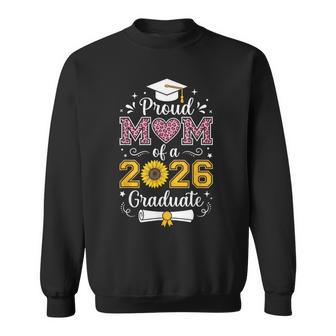 2026年卒業生シニアヒマワリヒョウの心臓の誇り高き母 スウェットシャツ - Kawaiitshirt
