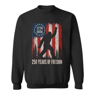 250 Anniversary Usa Patriotic Bigfoot 250 Years Of Freedom Sweatshirt - Monsterry