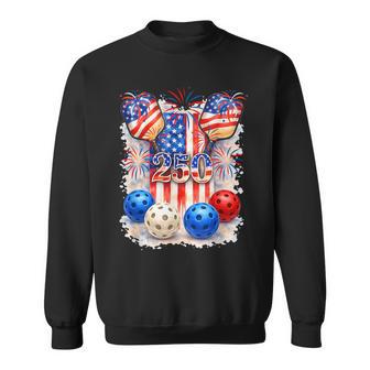 250 Proud Independence 4Th July Costume Pickleball Player Sweatshirt - Thegiftio UK
