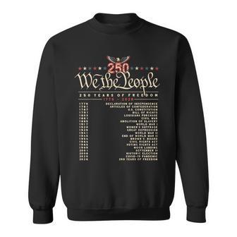 250 Year Timeline 1776–2026 Patriotic Historical Anniversary Sweatshirt - Thegiftio