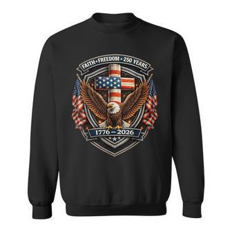 250 Years 1776–2026 Patriotic Eagle American Independence Sweatshirt - Thegiftio UK