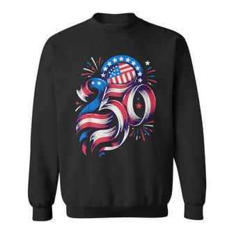250 Years 1776-2026 Us Flag Ribbon Usa Anniversary Sweatshirt | Mazezy