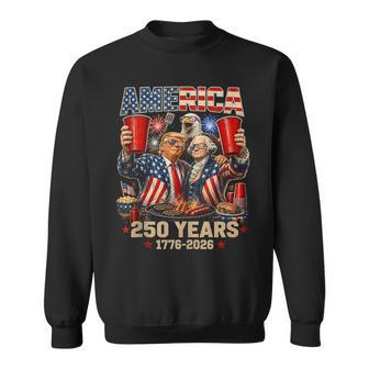 250 Years America Anniversary 250Th Trump Washington Vintage Sweatshirt - Thegiftio UK