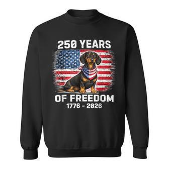 250 Years America Anniversary Dachshund 250Th Anniversary Sweatshirt - Thegiftio UK