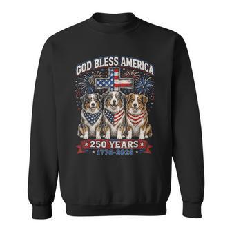 250 Years America Australian Shepherd Dog Usa 4Th Of July Sweatshirt - Thegiftio UK