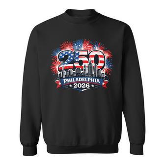 250 Years American Flag 4Th Of July Philadelphia Fireworks Sweatshirt - Thegiftio UK