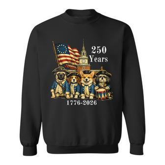250 Years Patriotic Dogs 1776-2026 America Anniversary Sweatshirt - Thegiftio UK