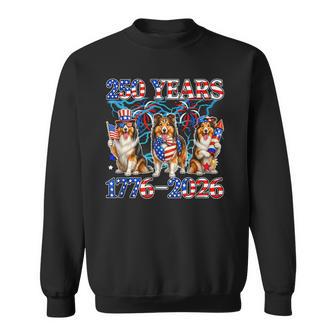 250Th Freedom 1776-2026 4Th Of July Three Cute Shelties Sweatshirt - Thegiftio UK