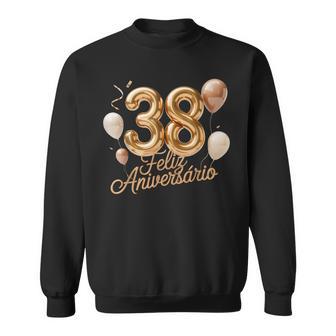 38 Feliz Cumpleaños Portugal Feliz Cumpleaños Portugués Camisa de entrenamiento - Regaloses