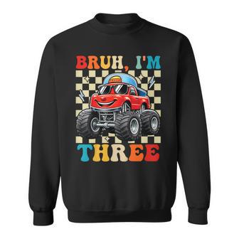 3Rd Birthday Monster Truck 3 Year Old Boys 3Rd Party Boys Sweatshirt - Thegiftio UK