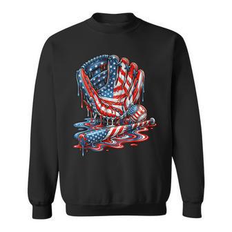 4Th Of July Baseball Drip Patriotic American Boys Kids Youth Sweatshirt - Thegiftio UK