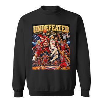 4Th Of July Basketball Undefeated Since 1776 250 Years Sweatshirt - Thegiftio UK