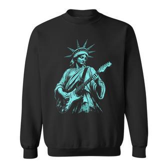 4Th Of July Statue Of Liberty Guitarist 1776 2026 Sweatshirt - Thegiftio UK