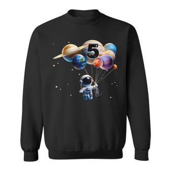 5 Years Old Birthday Boy Astronaut Planet 5Th Five Sweatshirt - Thegiftio UK