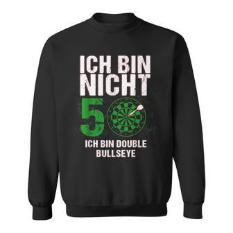 50 Geburtstag Geschenk Lustiges Dart Kostüm Double Bullseye Sweatshirt - Seseable