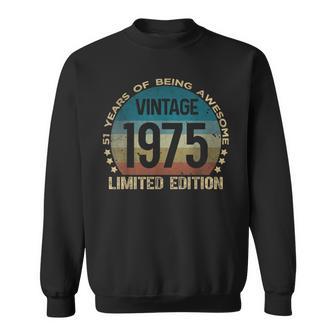 51 Year Old Vintage 1975 Limited Edition 51St Birthday Sweatshirt - Thegiftio UK