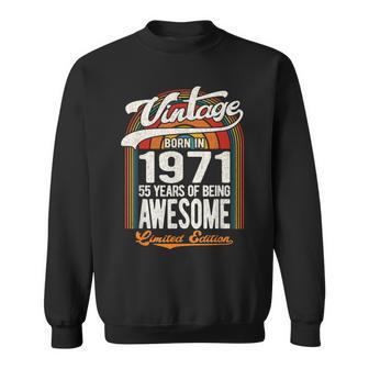 55 Years Of Awesome Born 1971 限定版 55歳の誕生日 スウェットシャツ - Kawaiitshirt