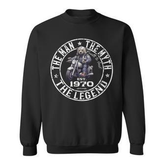 55 歳の誕生日男性オートバイ バイクに乗る人 1970 スウェットシャツ - Kawaiitshirt