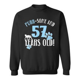 57歳の誕生日 57歳 猫 ママ 猫好き 誕生日 スウェットシャツ - Kawaiitshirt
