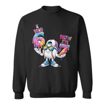 I Was 6 Now I'm 7 Birthday Baseball Drip Boys Kids 67 Meme Sweatshirt - Monsterry