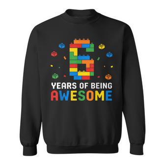 6 Year Old Master Builder Building Blocks 6Th Birthday Boy Sweatshirt | Seseable UK