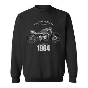 60 歳の誕生日男性オートバイ バイクに乗る人 1964 スウェットシャツ - Kawaiitshirt