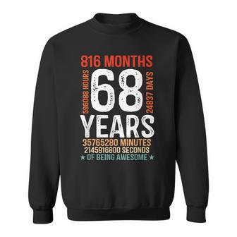 68歳の誕生日プレゼント 68歳 816ヶ月 レトロ ヴィンテージ スウェットシャツ - Kawaiitshirt