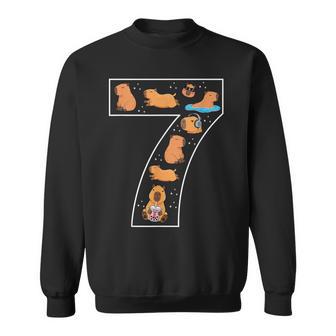 7º Cumpleaños 7 Años Capibara Niños Niñas Animal Camisa de entrenamiento - Regaloses