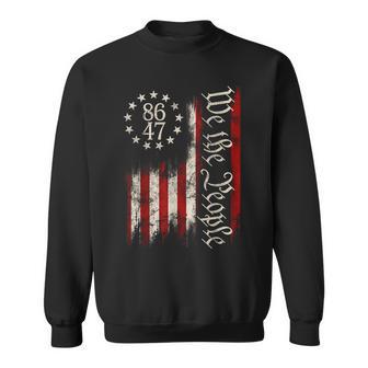 8647 Classic Retro Vintage Us Flag 80S Apparel Sweatshirt | Seseable UK