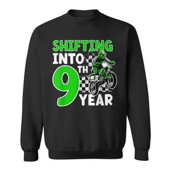 9Th Dirt Bike Birthday Party 9 Year Old Dirt Biker Sweatshirt - Thegiftio UK