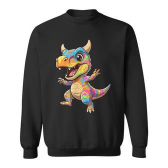 Adorable Dinosaure Arc-En-Ciel Pour Fête D'anniversaire D'enfants Sweater e - Cadeauxyz
