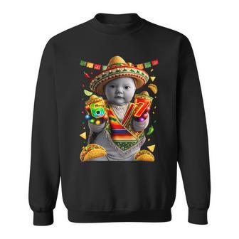 Ai Baby Gloves Led 67 Six Seven Cinco Mayo Brainrot Meme Sweatshirt - Monsterry