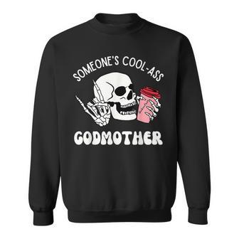 Alguien Fresco Culo Madrina Cool Madrina Esqueleto Calavera Camisa de entrenamiento - Regaloses