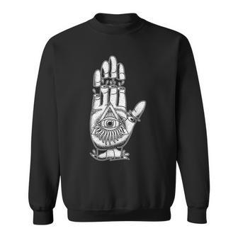 Alleeing Eye タトゥー イルミナティ 陰謀 グランジ 美的 スウェットシャツ - Kawaiitshirt