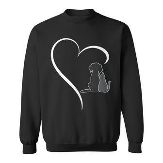 Amante De Las Mascotas Con Corazón De Perros Y Gatos In Mangas Camisa de entrenamiento - Regaloses