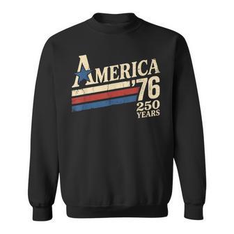 America 76 Retro 250 Years 1776 2026 250Th Anniversary Usa Sweatshirt - Thegiftio UK