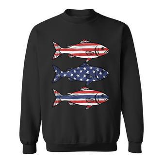 American Flag Fish Patriotic Fishing Boys Outdoor Sweatshirt - Thegiftio UK