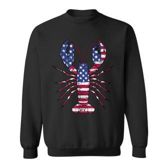 American Flag Lobster Patriotic Crawfish Season 4Th Of July Sweatshirt - Thegiftio