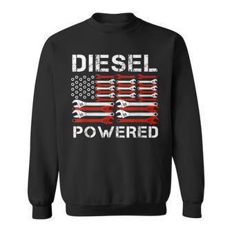 American Flag Wrench Diesel Powered Sweatshirt - Thegiftio UK