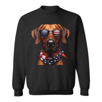 American Rhodesian Ridgeback Dog 4Th Of July Owner Patriot Sweatshirt - Thegiftio UK